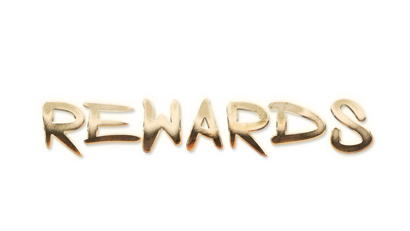 WORD REWARDS gold text effects art typography PNG images free
